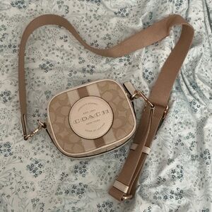 Coach Tan and Cream Crossbody Bag